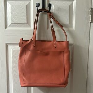 Madewell The Medium Transport Tote Pink Coral NWOT